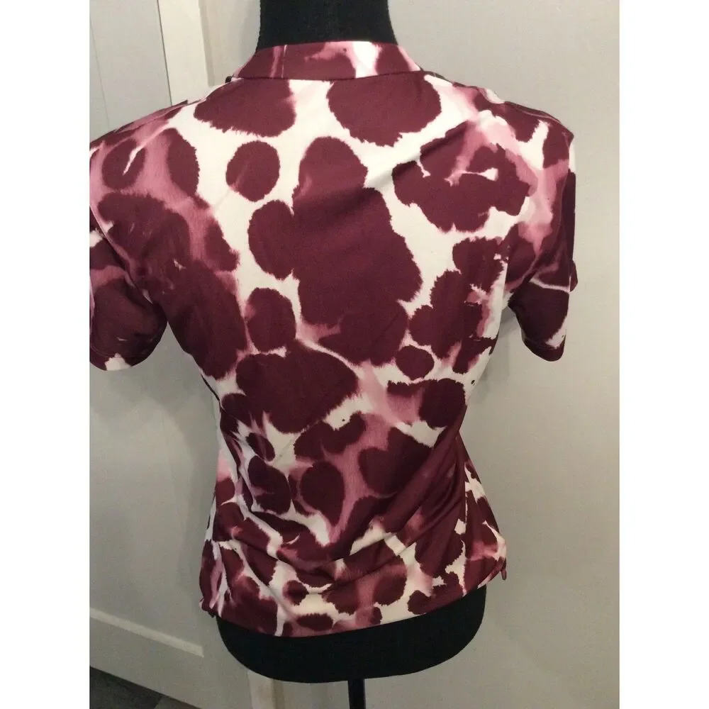 Nike Dri Fit V Neck Purple Top Short Sleeve Women's Small S